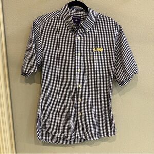 Antigua | M | LSU tigers short sleeve button up dress shirt size medium LSU top